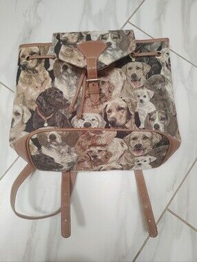 Signare Tapestry Dog Backpack Shoulder Bag